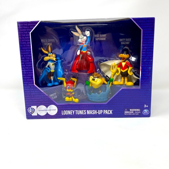 Warner Brothers 100 Years Looney Tunes - DC Super Heroes Mash-Up Pack 5‎ Figures - Picture 1 of 10
